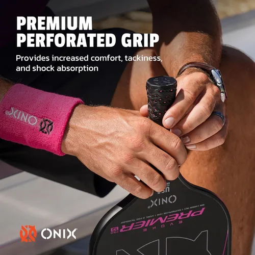 Miniatura 6 de Onix Carbon Fiber Surface Medium-Weight Premium Perforated Grip One-Piece Construction Pickleball Paddle