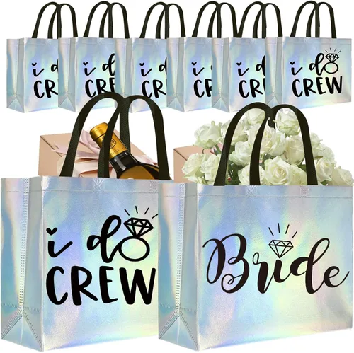 Miniatura 9 de CUTERUI GIFTED 1 bolsa de regalo no tejida de oro rosa para regalos de dama de honor, regalos de despedida de soltera