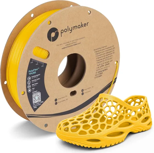 Miniatura 10 de Filamento de TPU de Flujo Alto Polymaker 1.75mm Negro, Filamento Flexible Shore 95A 1.75mm 1kg - Filamento TPU para Impresión 3D PolyFlex TPU95-HF