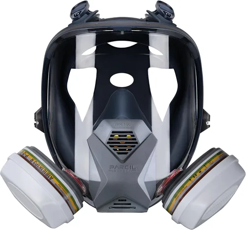 Miniatura 8 de Parcil Distribution Full Face Respirator Mask with Filters – Durable Full Face Respirator Mask, Bayonet Filter Compatible Carbón