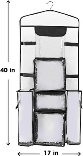 Miniatura 6 de Almacenamiento de papel de regalo para colgar sobre la puerta, organizador de papel de regalo, bolsas de regalo, lazos de cinta y accesorios de 40 x