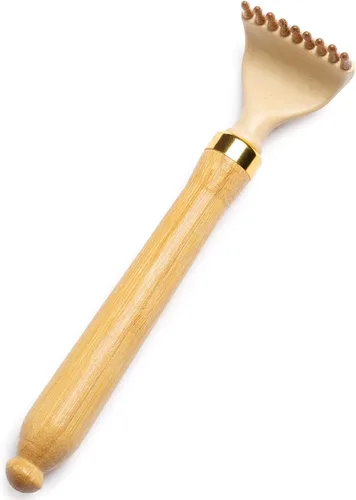 Rascador de espalda, clásico rascador de espalda de bambú extensible portátil para hombres y mujeres con hermoso embalaje de regalo