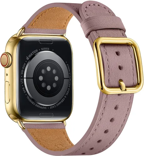 Miniatura 53 de MNBVCXZ Correas de cuero compatibles con Apple Watch para mujeres, correa de repuesto genuina para iWatch Series 11 10 9 8 7 6 5 4 3 2 1 SE 3 SE 2