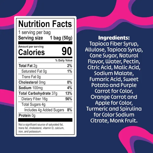 Miniatura 2 de Blobs SOUR Gummy Candy bajo en azúcar y bajo en calorías, sin alcoholes de azúcar, vegano, sin colorantes, sandía, lichi, cereza negra Ras, fresa