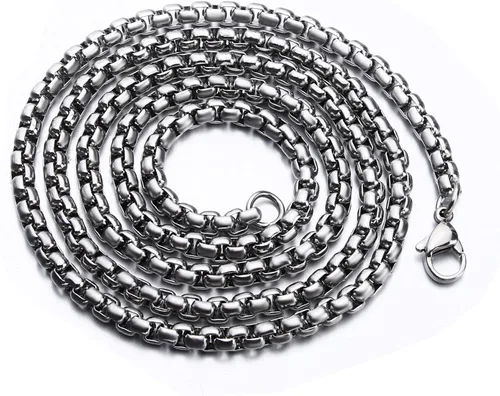 Miniatura 7 de ELFASIO Collar de cruz invertida de acero inoxidable para hombres y mujeres, diseño de cruz del diablo, cadena con colgante de cruz satánica al