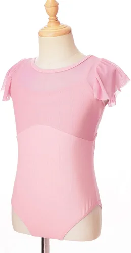 Miniatura 34 de JEATHA Leotardos de ballet para niñas, camisetas de baile, bailarina, encaje floral, con botones, entrepierna
