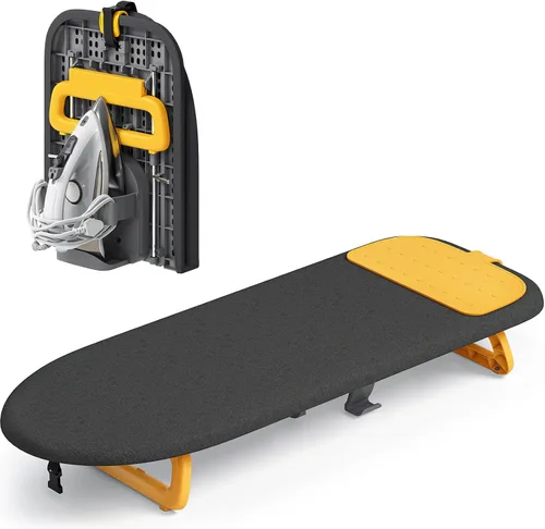 KINGBOARD Tabla de planchar de mesa, pequeña tabla de planchar con soporte para planchar, mini tabla de planchar plegable, fácil almacenamiento para