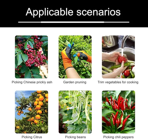 Miniatura 5 de Guantes de jardinería Guantes de recolección Anti Espina Antideslizante Cuchillos Pulgar Cosecha Poda Jardín Frutas Verduras