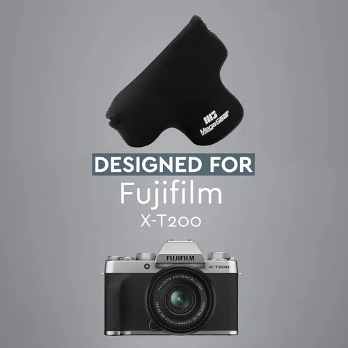 Miniatura 7 de MegaGear MG1887 - Funda de neopreno ultra ligera para cámara compatible con Fujifilm X-T200 (XC15-1.772 in), color negro