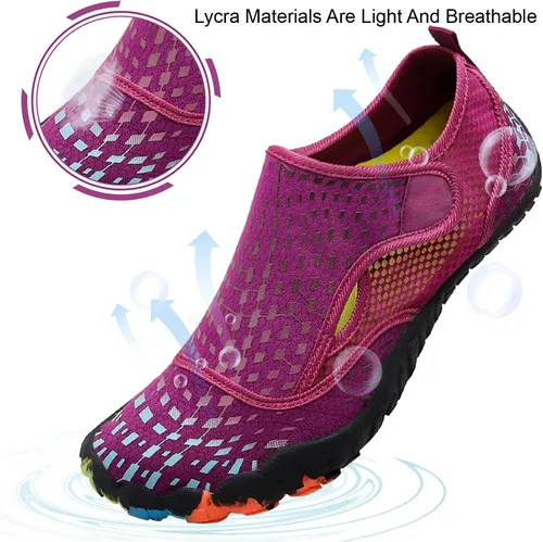 Miniatura 5 de L-RUN Calzado acuático para mujer y hombre, calzado atlético tipo calcetín que brinda sensación de estar descalzo, para senderismo, deportes