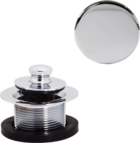 Miniatura 11 de Westbrass Twist & Close D94H-62 - Juego de molduras de bañera con placa frontal flotante de desbordamiento, negro mate, D94H-62 Mate negro