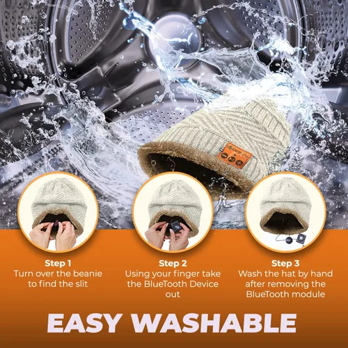 Miniatura 5 de Gorro inalámbrico Bluetooth con bufanda Gorro para auriculares Gorro inalámbrico con Bluetooth