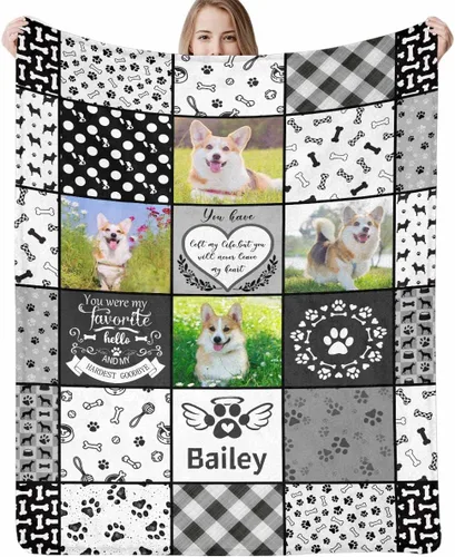 Miniatura 12 de Manta personalizada con cara de gato y nombre de forro polar suave, divertida manta de fotos de varios tamaños, mantas personalizadas para sofá