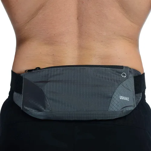 Miniatura 2 de USHAKE Cinturón de Correr, Bolsa de Cintura Ultra Ligera sin Rebote para Hombre o Mujer, Cinturón de Fitness y Entrenamiento, Cinturón Deportivo Gris