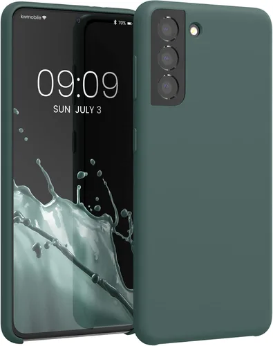 Miniatura 210 de kwmobile Funda compatible con Samsung Galaxy S22 - Funda de silicona TPU con acabado suave - Blue Reef