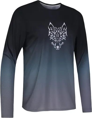 Camiseta de ciclismo de montaña para hombre, camiseta de motocross, BMX, manga larga