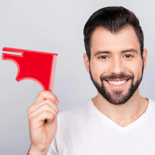 Miniatura 7 de 2 piezas de guía de barba, herramientas de plantilla de modelado, línea de bigote, plantilla de línea de cabello, corte de barba, moldeador