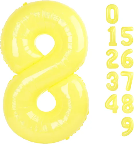 Miniatura 130 de Globos de números de 5 globos de 40 pulgadas, decoraciones de cumpleaños azules para niños y niñas, globos de números azul marino grandes
