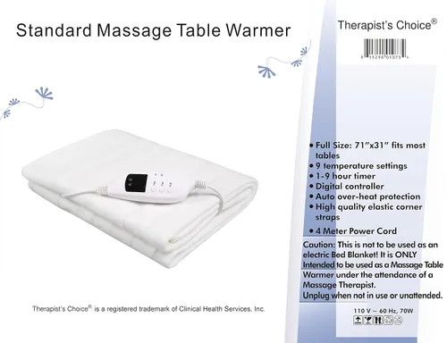 Miniatura 3 de Therapist's Choice® Calentador de mesa de masaje estándar, cable de alimentación de 12 pies