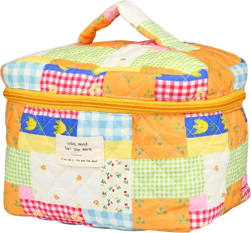 Miniatura 8 de Bolsas de cosméticos para mujer, bonita bolsa de maquillaje floral, organizador de almacenamiento de maquillaje, bolsas de aseo de viaje, bolsas
