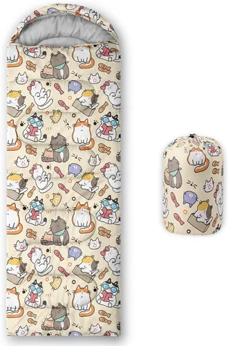 Miniatura 32 de QOOMO - Saco de Dormir para Acampar, para 3 Estaciones, Clima Cálido y Fresco, Ligero, Resistente al Agua, para Adultos y Niños, Equipo de Camping