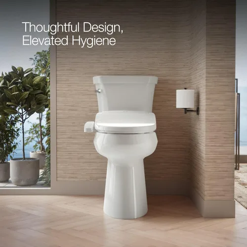 Miniatura 17 de Kohler PureWash E580 Asiento de Inodoro Bidé Alargado, Blanco, Tapa de Cierre Silencioso Previene Golpes, Boquilla Autolimpiante, Presión de Agua