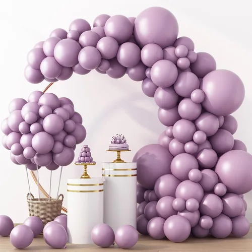 Miniatura 20 de Rubfac - Globos azul rey, 129 unidades, diferentes tamaños, 18, 12, 10 y 5 pulgadas para arco de guirnalda, decoración de cumpleaños azul, baby Azul