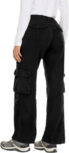 Miniatura 2 de Pantalones cargo de senderismo para mujer, de algodón, casuales, militares, con 7 bolsillos