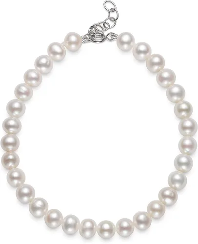 Miniatura 4 de Conjunto de perlas cultivadas de agua dulce para mujer con collar, pulsera y aretes, Perla, Perla