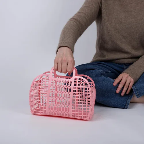 Miniatura 6 de BABANA Bolsas de gelatina – (juego) bolsas de gelatina pequeñas y grandes para madre e hija Cesta de regalo reutilizable, bolsas de playa – (S, L)