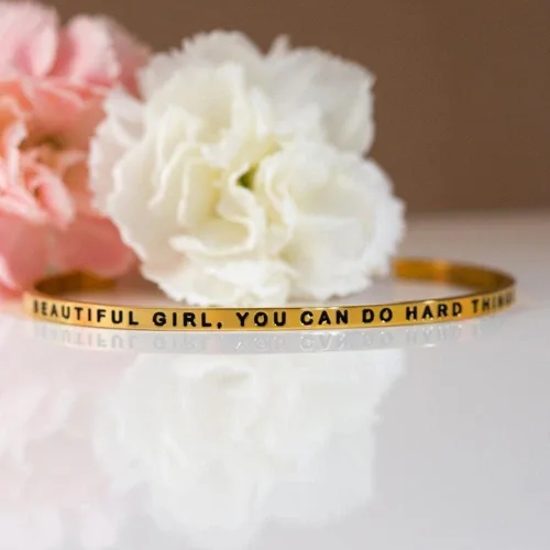 Miniatura 4 de MantraBand Pulseras Pulsera de mantra ajustable grabada inspiradora Color plateado Regalos para mujeres