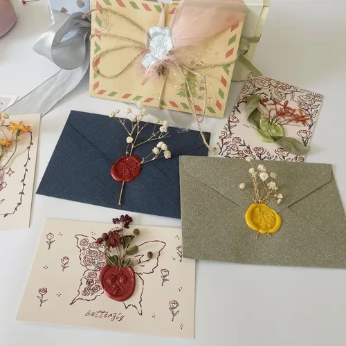 Miniatura 5 de 200 piezas de cuentas de sello de cera rojo oscuro, cuentas de sellado octagonales rojo vino para invitaciones de boda, sello de cera, envoltura