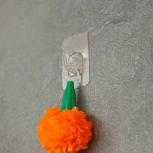 Miniatura 5 de Desi Favors Guirnaldas de caléndula naranja de 6 pies Guirnalda de flores artificiales Decoración de boda india Hosuewarming, guirnaldas