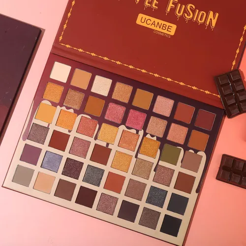 Miniatura 7 de UCANBE Toffee Fusion - Paleta de sombras de ojos nude, 48 tonos neutros, paleta de maquillaje de sombras de ojos Naked, kit de maquillaje mate