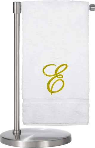 Miniatura 41 de Script R - Toalla de baño con monograma, regalo personalizado, 27 x 54 pulgadas, juego de 1 toalla bordada con texto dorado, 100% algodón turco