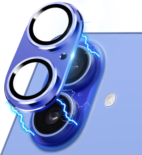 Miniatura 20 de Protector de lente de cámara compatible con iPhone 15 y 15 Plus, protector de pantalla de vidrio templado antiarañazos, a prueba de golpes, funda
