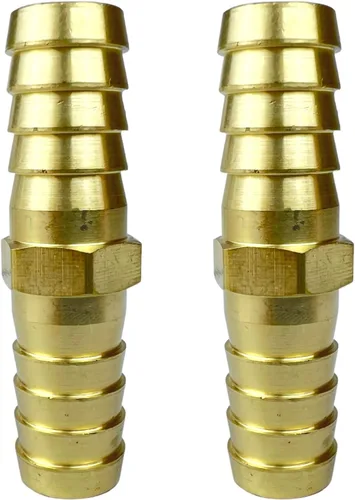 Miniatura 7 de 2 unids latón manguera de latón empalmador empalmador de 1 pulgada manguera de púas Unión Euqal acoplador de púas redondo adaptador de unión por CX