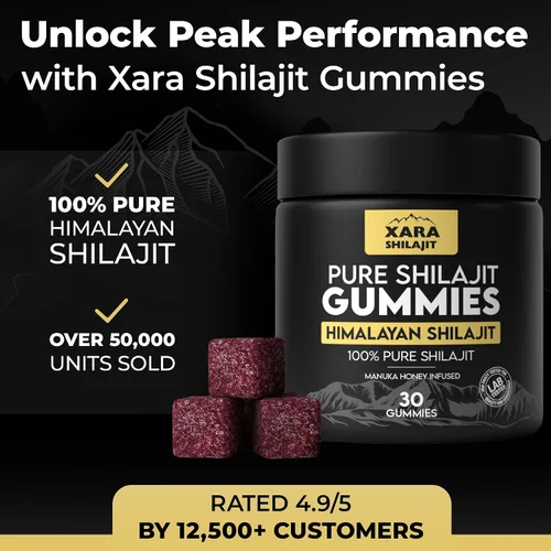Miniatura 7 de Gomitas puras de Shilajit del Himalaya para hombres, gomitas con 85+ minerales traza y ácido fúlvico, sin azúcar añadido, apoyo natural