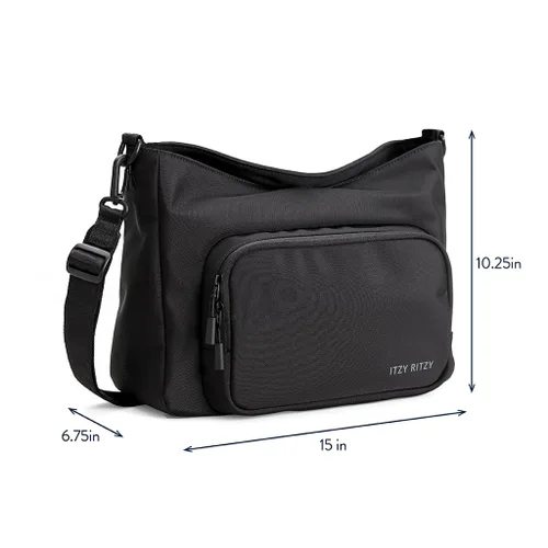 Miniatura 8 de Itzy Ritzy Belong - Organizador de carga para cochecitos y vagones, organizador convertible para cochecito y bolsa cruzada con correa ajustable