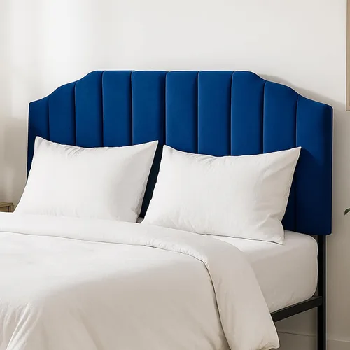 Miniatura 9 de Cabecero tapizado para camas matrimonial/queen, cabecera arqueada y soporte de marco de cama, altura ajustable, diseño moderno de canal vertical