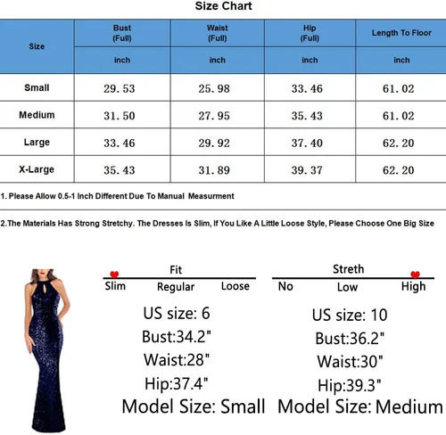 Miniatura 6 de A ARFAR Vestido de fiesta de noche para mujer, vestido sin mangas con lentejuelas, cuello halter, vestido largo formal, vestidos de fiesta