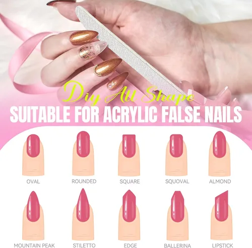 Miniatura 4 de Limas de uñas desechables de cebra de grano 80/80 de 5 pulgadas, tableros de esmeril de doble cara para uñas acrílicas, uñas de los pies