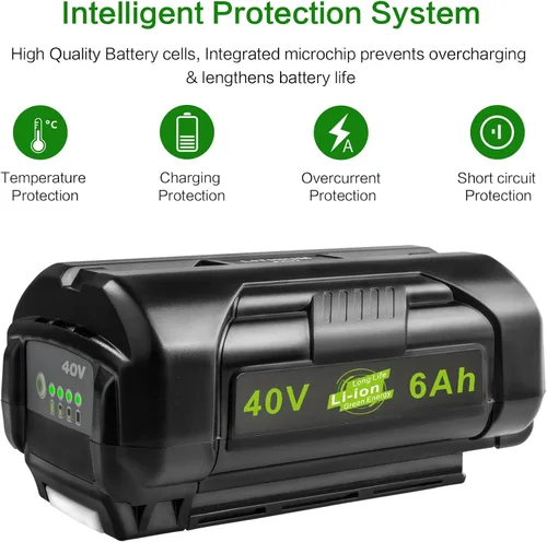 Miniatura 6 de Futurebatt [Paquete de 2] Batería de repuesto de alto rendimiento de 6.0 Ah! 40 voltios para herramientas eléctricas RYOBI 40V OP4026 OP40201 OP4030