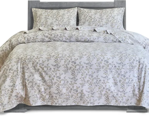 Miniatura 29 de Elegant Comfort Juego de sábanas suaves de franela de 100 % algodón turco, 4 piezas, calidad premium, sábana bajera con bolsillo profundo, ultra
