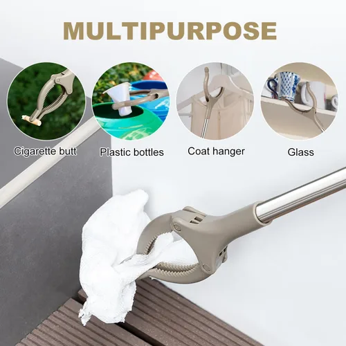 Miniatura 7 de Amosfun Herramienta de recogida de garras de basura ligera, herramienta colectora con mango antideslizante de 15.8 pulgadas de largo