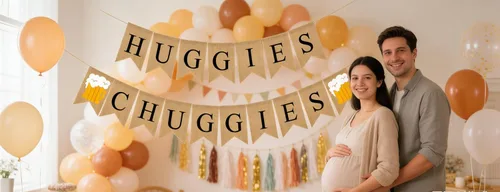 Miniatura 6 de Chuggies Dad - Decoración de fiesta de baby shower, pancarta de arpillera de Chuggies, suministros y recuerdos de fiesta de baby shower, cartel