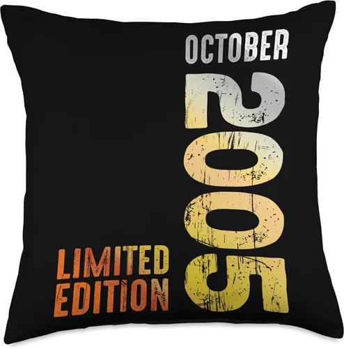 Miniatura 4 de Since October 2005 Retro 2005 Vintage 2005 October Throw Pillow