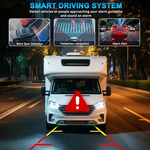 Miniatura 3 de Sistema de cámara de respaldo de 4 canales, 10.1 pulgadas, 1080p, IP69, impermeable, reproducción de grabación DVR, Bluetooth, radio FM, reproductor