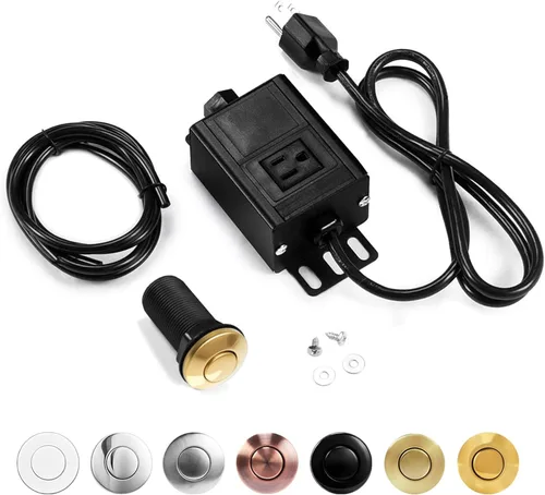 Miniatura 6 de CLEESINK Kit de interruptor de aire de eliminación de basura, triturador de residuos de la parte superior del fregadero, botón de encendido/apagado