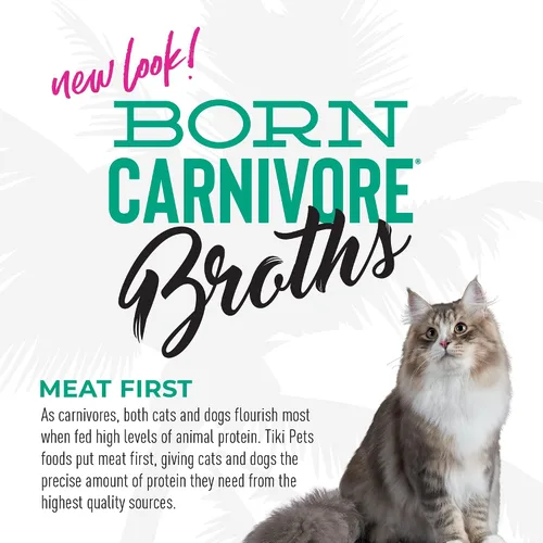 Miniatura 9 de Tiki Cat Born Carnivore Broths, receta de atún, suplemento de hidratación y sabor, suplemento de comida para gatos, bolsa de 1.3 onzas